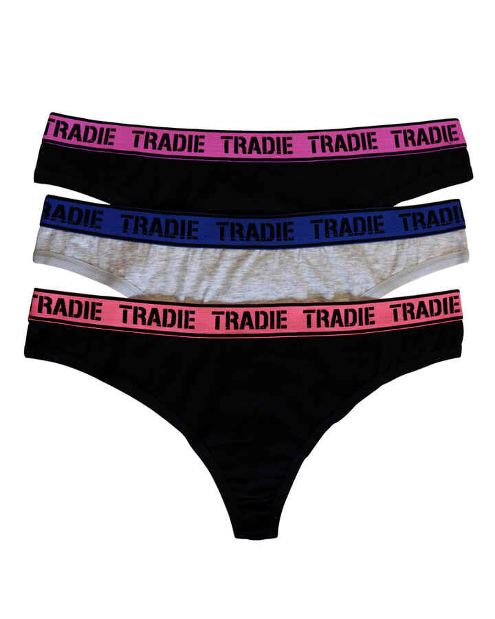 Tradie Lady Women's Lace Bikini Brief 2 Pack - Pink - Size 14