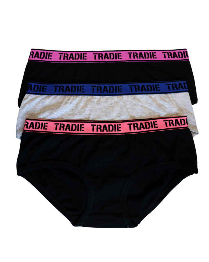 Buy Ladies 8-16 Tradie 6 Pack Cotton Underwear Bikini Briefs Focus (SB3) [ Size: 8] Online