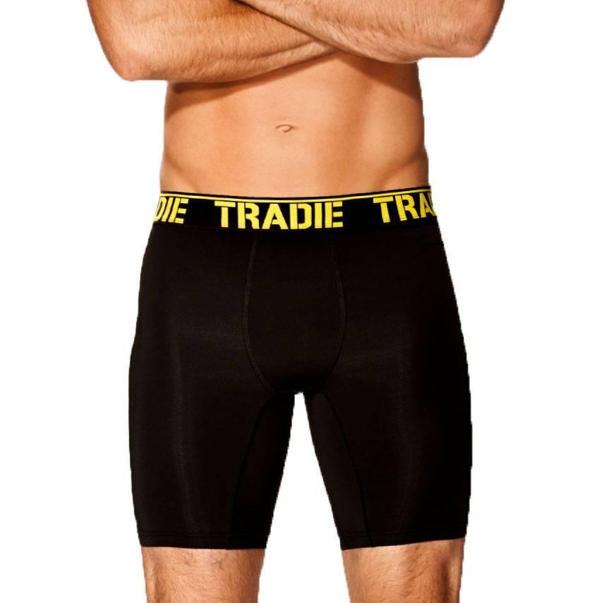 Tradie Underwear Mens Black Golden Man Front Trunk Brief Size S New