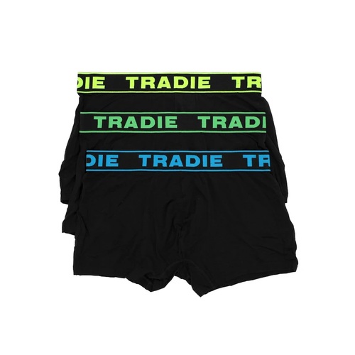 Tradie Men's Trunks 3 Pack Black