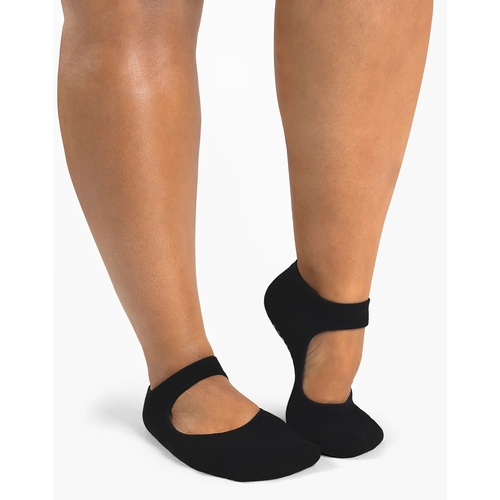 Ladies Size 2-8 Black Pilates Barra Yoga Grip Socks Pussyfoot 1 Pair