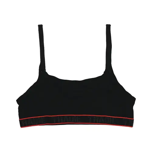 Ladies 2 Pack Tradie Scoop Neck Bamboo Comfort Crop Top Black (7SJ)