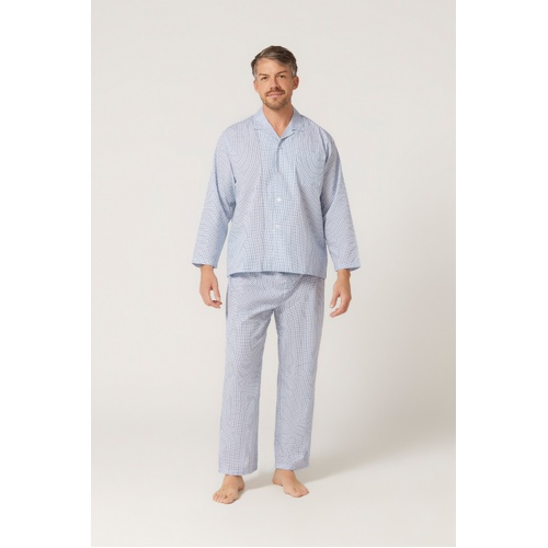 Mens Lynx Sizes S-7XL Long Sleeve PJS Pyjamas Set Blue (OGB)