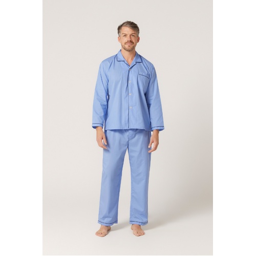 Mens Contare Sizes S-7XL Long Sleeve PJS Pyjamas Set Dusk Blue (DSK)