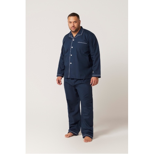 Mens Contare Sizes S-7XL Long Sleeve PJS Pyjamas Set French Navy (FNV)